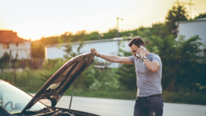 man calling via smartphone